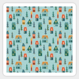 Christmas Pattern Seamless Retro Design Sticker